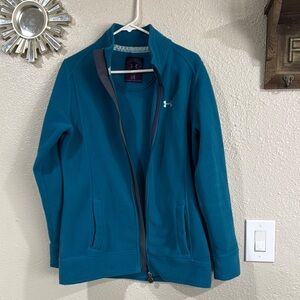 Under Armour Blue Ski & Snow Jacket with Full-Length Zipper